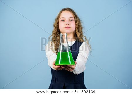 Child Study Bilogy Lesson. Discover Future. Education And Knowledge. Science Research In Lab. Small 