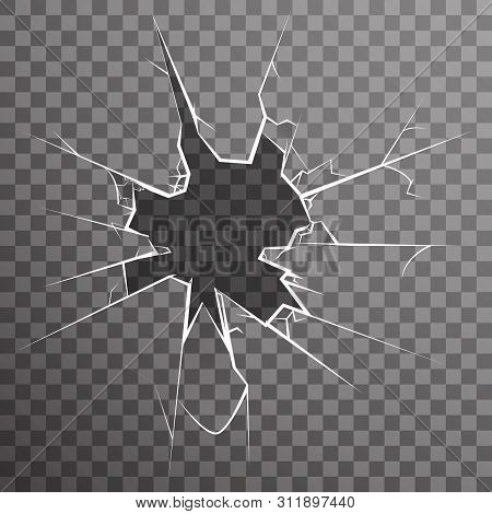 Broken Window Glass Vector Photo Free Trial Bigstock