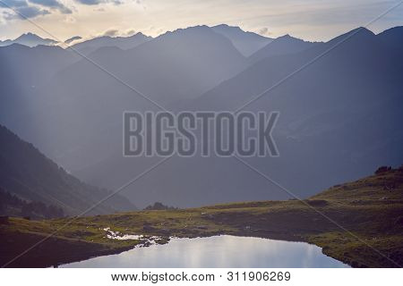 Landscape of the Parc Natural de la Vall de Sorteny, Pyrenees, Andorra.