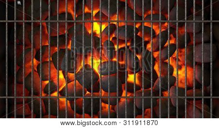 Charcoal Fire And Grid