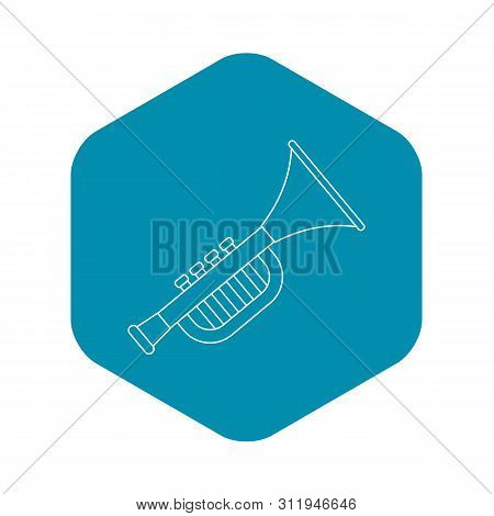 Trumpet Toy For Kids Icon. Outline Illustration Of Trumpet Toy For Kids Icon For Web