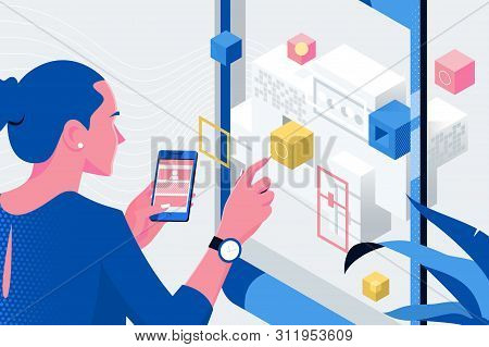 Web Designer Planning New Website For Mobile Phone. Usability Concept