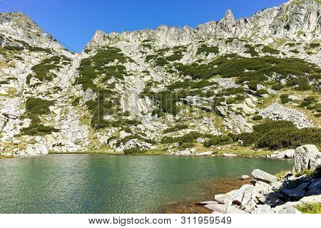 Landscape With Left Kralev Dvor Pass And Samodivski Lakes, Pirin Mountain, Bulgaria