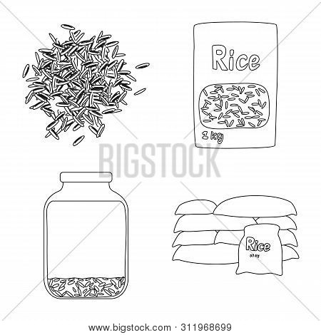 Vector Illustration Of Diet And Cooking Logo. Set Of Diet And Organic Vector Icon For Stock.