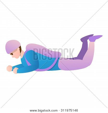 Freefall Parachute Icon. Cartoon Of Freefall Parachute Icon For Web Design Isolated On White Backgro