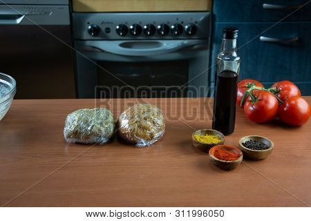 Process Cooking Homemade Seitan. How To Make Vegan Meat