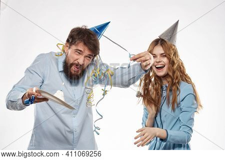 Man And Woman Palpatine Talking Holiday Confetti Birthday