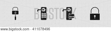 Set Lock Picks For Lock Picking, Digital Door, And Icon. Vector