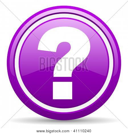 violett glänzend Web Kreissymbol auf weißem Hintergrund mit Schatten