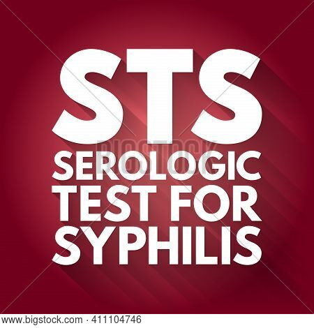 Sts - Serologic Test For Syphilis Acronym, Medical Concept Background