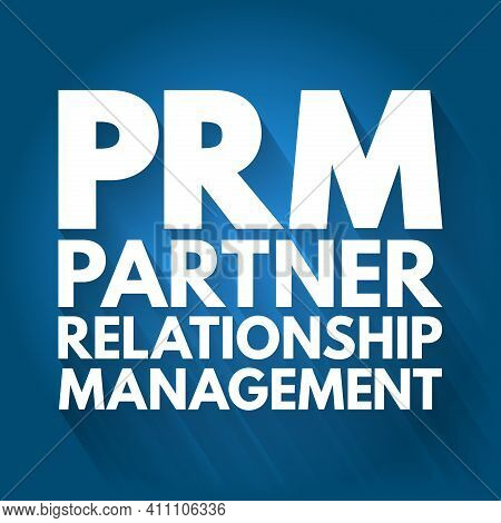 Prm - Partner Relationship Management Acronym, Business Concept Background