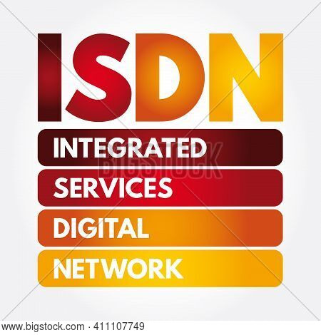 Isdn - Integrated Services Digital Network Acronym, Technology Concept Background