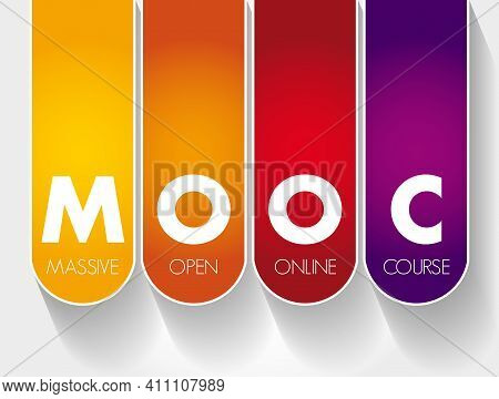 Mooc - Massive Open Online Course Acronym, Business Concept Background