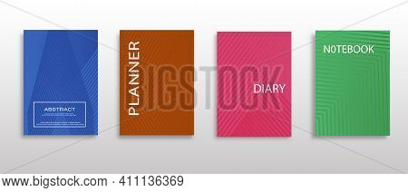 Minimal Vector Abstract Cover Notebook Design. Planner And Diary Cover For Print. Abstract Design Fo