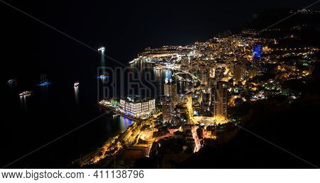 View Of The Principality Of Monaco And Montecarlo