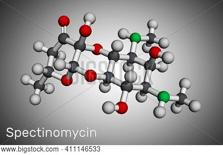 Spectinomycin Molecule. It Is Pyranobenzodioxin , Aminocyclitol Aminoglycoside Antibiotic. Used For 
