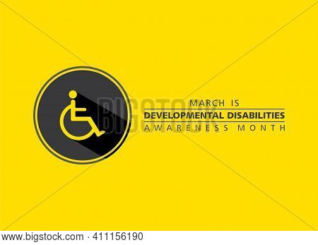 Vector Illustration Of Developmental Disabilities Awareness Month Observed In The Month Of March