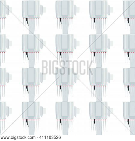 Abstract Seamless Medical Pipette, Dropper For Laboratory On White Background. Pattern Dropper Consi