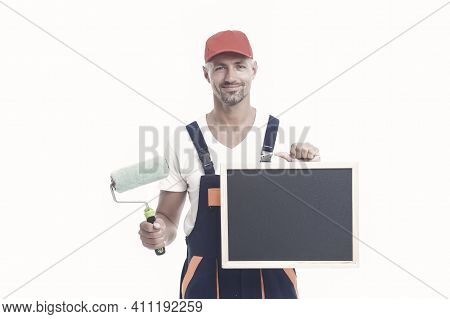 Good News. Decorator Creative Work. Professional Occupation. Education For Decorator. Paint And Reno