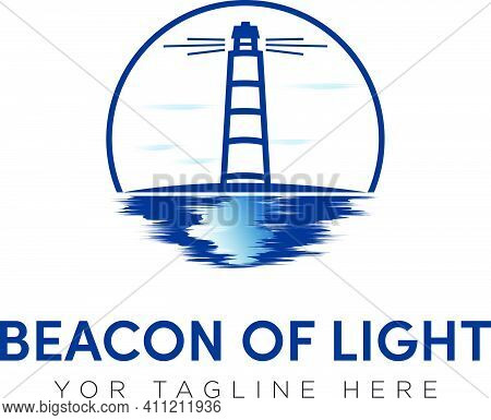 Beacon Of Light Logo, Coastal Light House Logo