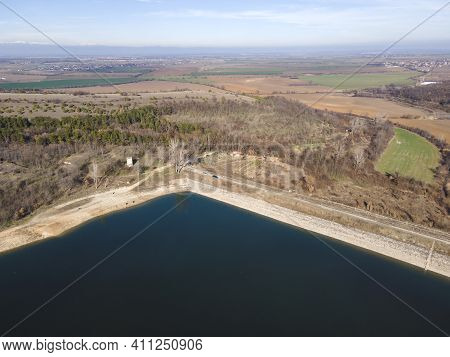 Aerial View Of The Forty Springs Reservoir Near Town Of Asenovgrad, Plovdiv Region, Bulgaria
