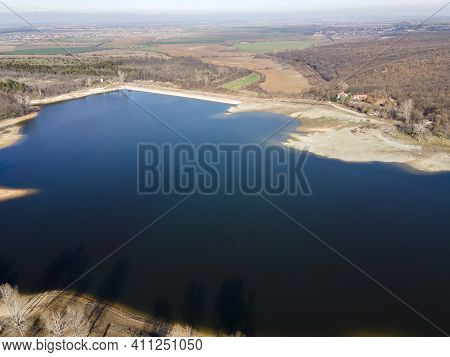 Aerial View Of The Forty Springs Reservoir Near Town Of Asenovgrad, Plovdiv Region, Bulgaria