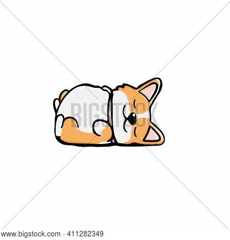 Corgi Dog Cute Welsh Corgi Vector Cartoon Illustration Isolated On White Background. Funny Corgi But