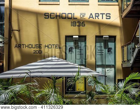 Sydney, Australia - Dec 16, 2018: Sydney School Of Arts Building, Now The Arthouse Hotel, Is A Herit