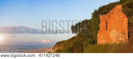 Sea Landscape, Baltic Sea In Rewal. Poland