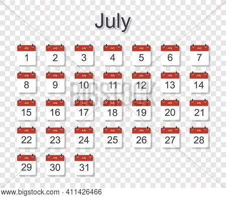 Monthly Calendar Vector &amp; Photo (Free Trial) | Bigstock
