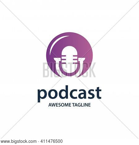 Podcast. Podcast Logo. Podcast Illustration. Podcast Vector. Microphone. Microphone Illustration. Po