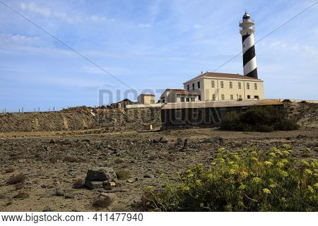 Cape Favaritx, Menorca / Spain - June 23, 2016: The Lighthouse At Cape Favaritx, Menorca, Balearic I