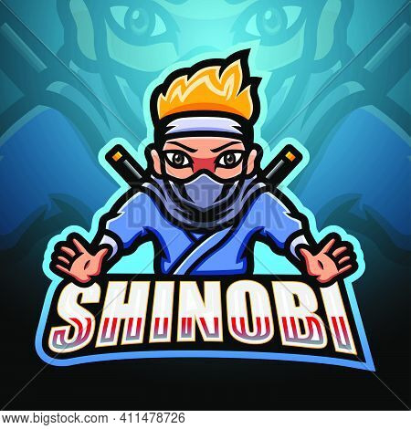 Vector Illustration Of Shinobi Mascot Esport Logo Design