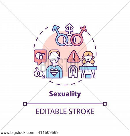 Sexuality Concept Icon. Lgbtq People Discrimination. Sexual Orientation. Social Prejudice. Religious