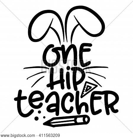 One Hip Teacher - Lettering poster with text for self quarantine Easter. Cute hand drawn rabbit for easter egg hunt. 2021 Easter cancelled.
