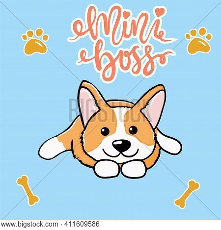 Corgi Dog Cute Welsh Corgi Vector Cartoon Illustration Isolated On White Background. Funny Corgi But