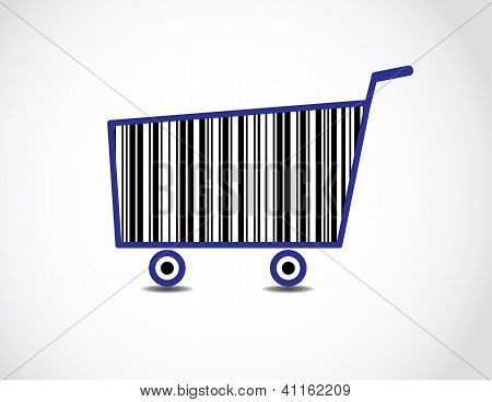 Stregkode Shopping Cart Illustration