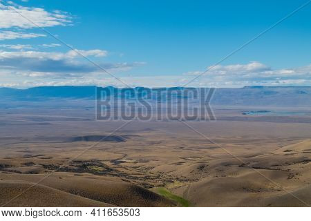 Close Up View Of The Landscape From The Tec. Julio Heredia El Monito Viewpoint, In Calafate, Argenti