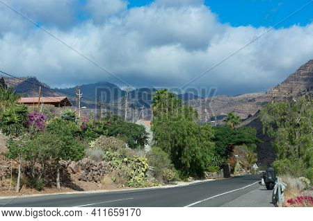 Road To The Picturesque Mogan - Gran Canaria's High Mountain Village. Canary Islands, Canary Islands