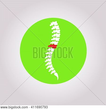 Spine Diagnostics Symbol Design. Spine Pain Illustration.