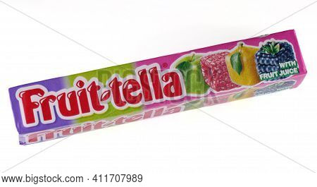 Lviv, Ukraine - April 30, 2020: Fruittella Chewing Gum And Candy