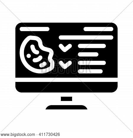 Access To Cookies Glyph Icon Vector Illustration