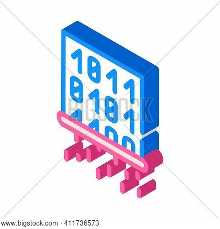 Data Deletion Isometric Icon Vector Illustration Sign