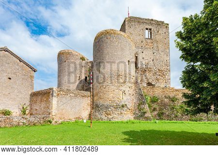 old castle of Semur En Brionnais, Burgundy, France