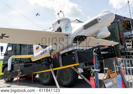 Berlin, Germany - Apr 27, 2018: Tuas Luna Ng Drone Of The German Armed Forces Showcased At The Berli
