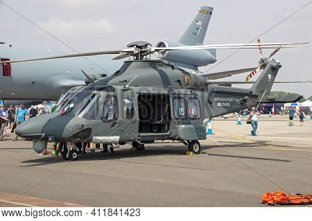 Fairford, Uk - Jul 13, 2018: Italian Air Force Agustawestland Aw139 (hh-139a) Combat Search And Resc