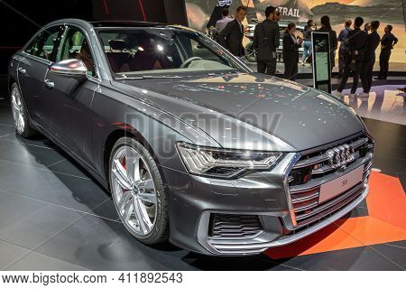Frankfurt, Germany - Sep 11, 2019: New Audi S6 Car Model Showcased At The Frankfurt Iaa Motor Show 2