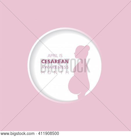 Vector Illustration Of Cesarean Awareness Month Observed In The Month Of April