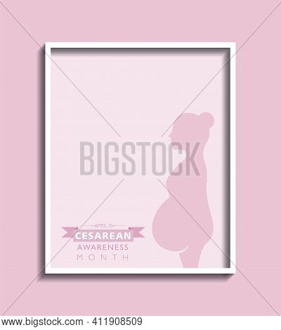 Vector Illustration Of Cesarean Awareness Month Observed In The Month Of April