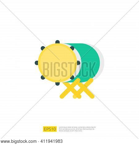 Beduk Drum Icon For Muslim And Ramadan Theme Concept. Vector Illustration